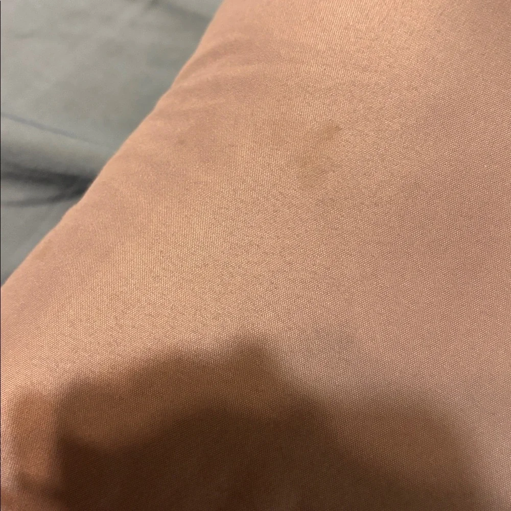 Mauve Pillow with Leaf Design 14/10 one stain. Loose string